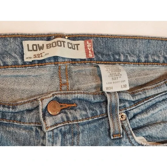 Levi's 527 Low Boot Cut Mens Jeans 34W x 32L - Picture 5 of 10